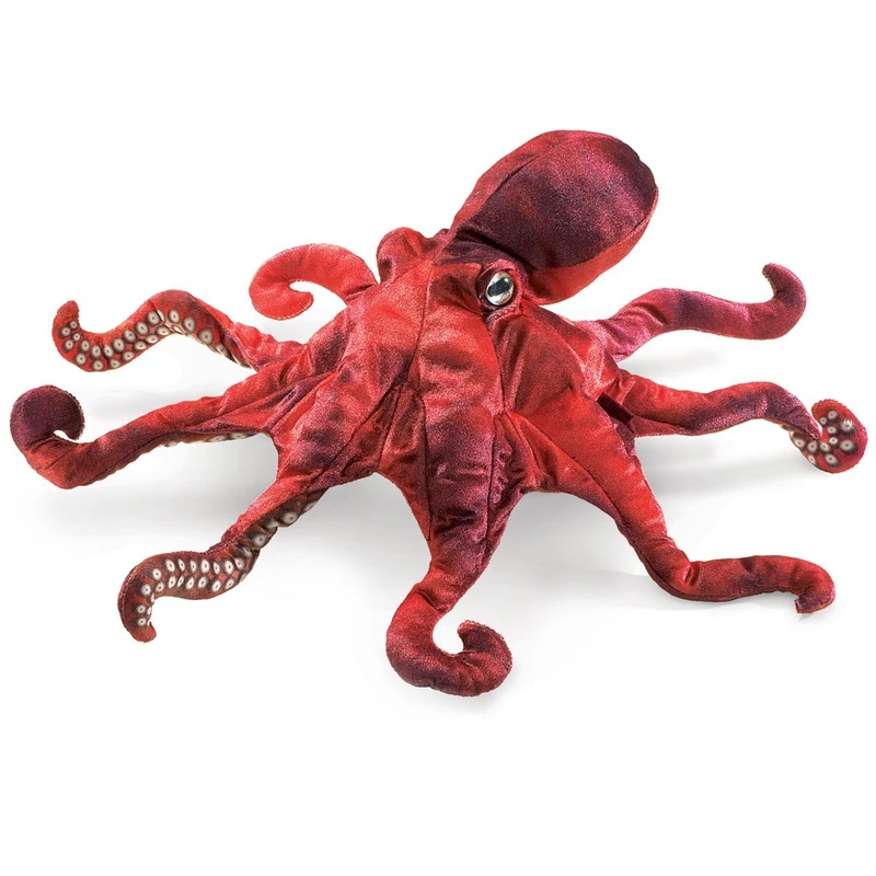 Folkmanis Octopus Hand Puppet (Red), 2974