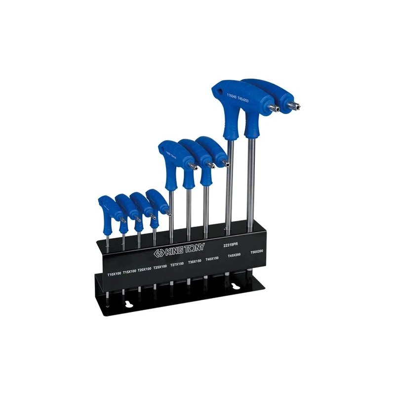 king tony 22319PR Set of Allen Keys Torx ® L Shaped Handle On Stand, Set of 9