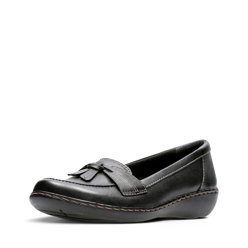 Clarks Women's 26067331 Ashland Bubble Slip-On Loafer, Black, 8.5 UK