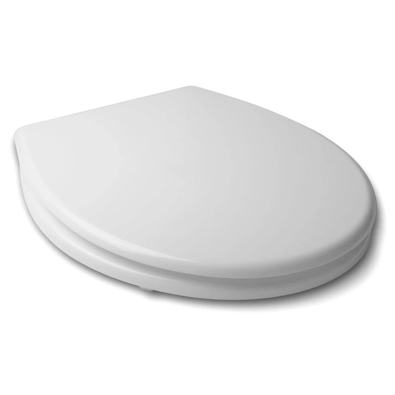 TATAY Toilet seat in MDF, resistant and solid material. White with glossy finish.