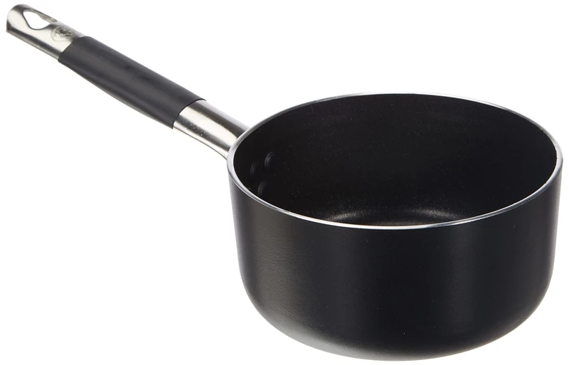 Pentole Agnelli Aluminium Black 3 Mm. Deep Casserole With Tubular Handle In Steel Cool, 1.7 Litre