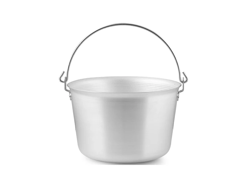 Pentole Agnelli Professional Aluminium 3 Mm. Polenta Pot with Bow Handle, Diameter 30 Cm.