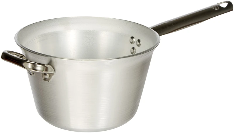 Pentole Agnelli RADIANTE Pot for Polenta, Aluminium, Thickness 5 mm, with Handle and Handle in Stainless Steel, Silver 20 Cm