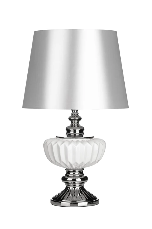 Premier Housewares B22 60 Watt Premier Housewares Luana Table Lamp, 77 x 46 x 46 cm, White