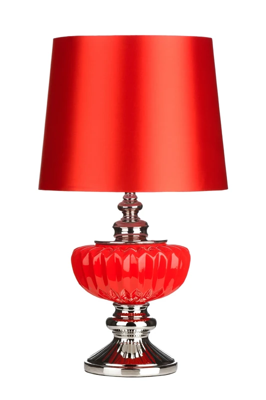 Premier Housewares B22 60 Watt Premier Housewares Luana Table Lamp, Red