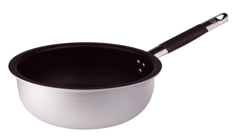 Pentole Agnelli ALSC111BMSC20 Aluminium Teflon Platinum Saute Pan 3-5 Mm. Thick, Diameter 20 Cm, Silver