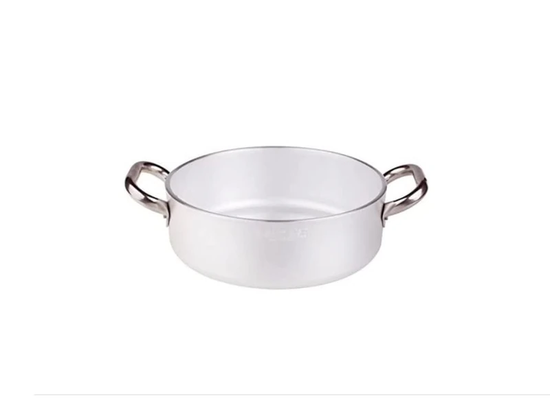 Pentole Agnelli Aluminium Inbox Casserole Pot 2 Mm. Thick with 2 Handles, Diameter - 34 Cm.