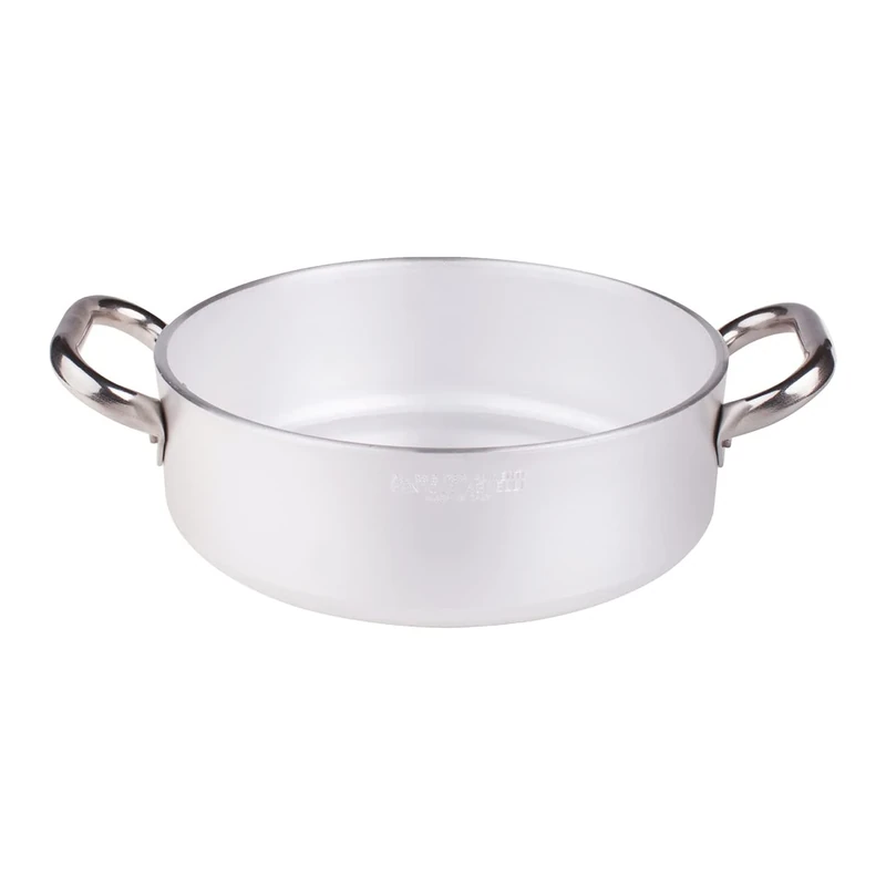 Pentole Agnelli ALMR110640 5 mm Professional Aluminum Pans, Low Radiant Cylindrical Casserole, 16 L