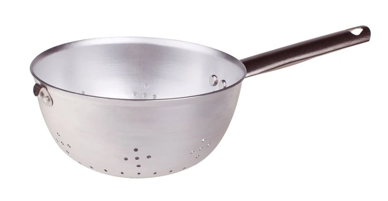 Pentole Agnelli Professional Aluminium 3 Mm. Spherical Colander, Diameter 28 Cm, Silver
