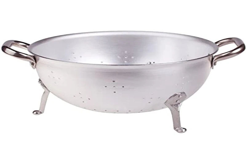 Pentole Agnelli Professional Aluminium 3 Mm. Tripodal Colander With 2 Handles, Diameter 28 Cm.