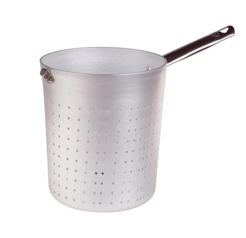 Pentole Agnelli Professional Aluminium 3 Mm. Pasta Colander With Handle, Diameter 22 Cm.