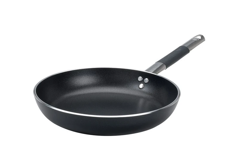 Pentole Agnelli Aluminium Black Crystal Straight Frying Pan 5 Mm. Thick with Handle, Diameter 36 Cm