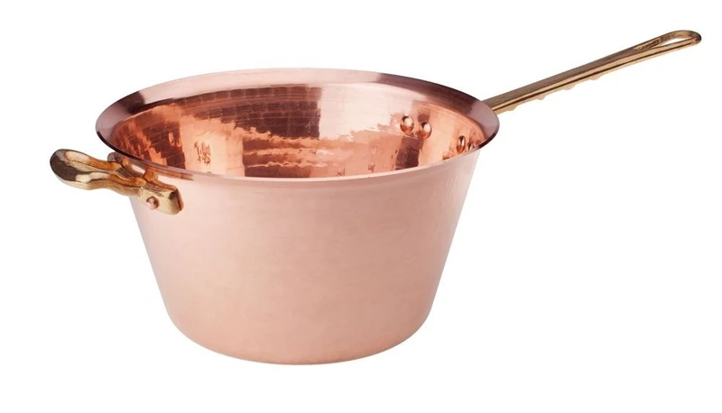 Pentole Agnelli ALCM165M20 Copper Cauldron with Brass Handle, 20 cm