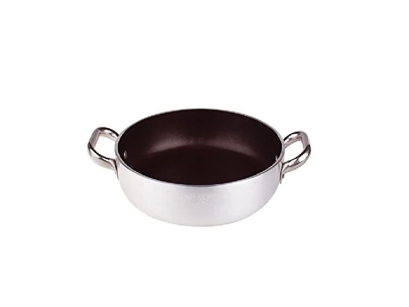 Pentole Agnelli Aluminium Anti - Adherent Professional Platinum Omelette Pan 5 Mm. With 2 Handle, Diameter 36 Cm.