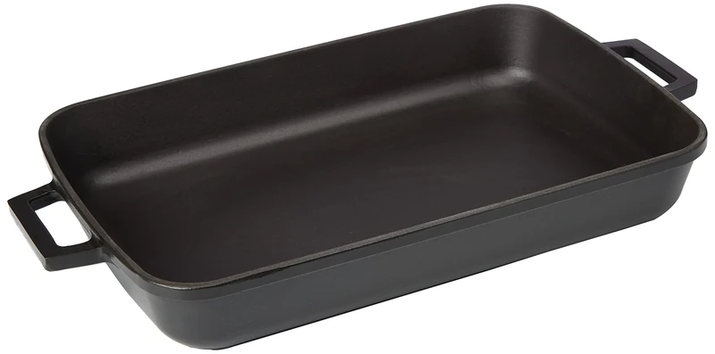 Pentole Agnelli Cast Iron Bi Grill Tray, Dimension 26 x 40 Cm, Colour-Matt Black, One Size