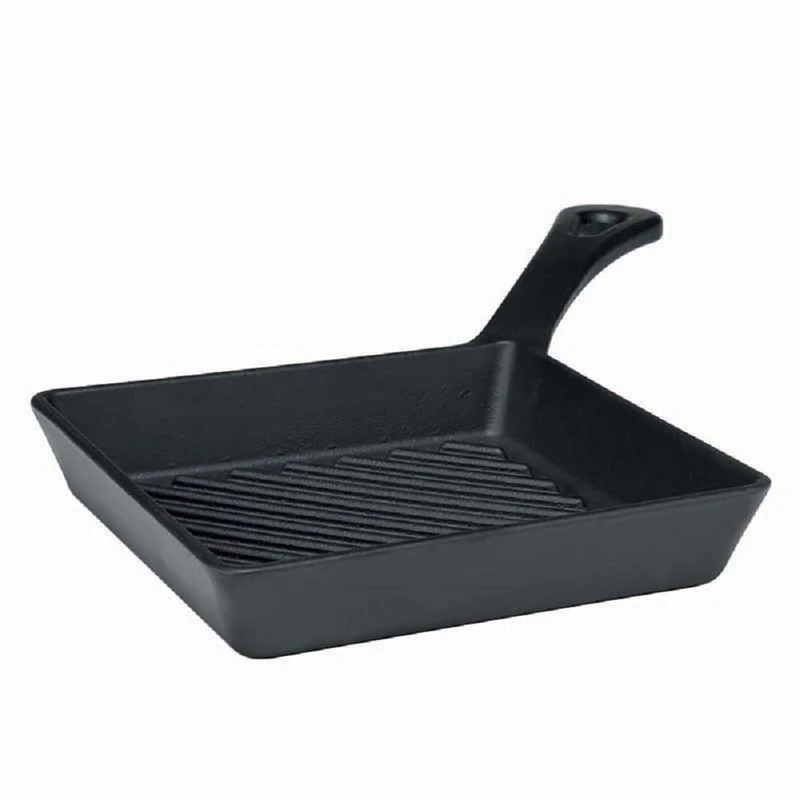 Pentole Agnelli Cast Iron Mini Round Grill Pan With Corner Handle