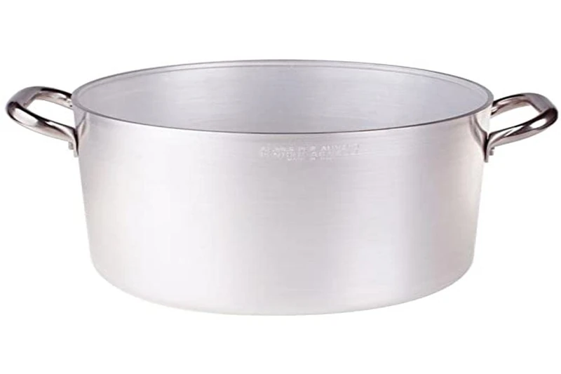Pentole Agnelli Professional Aluminium 3 Mm. Deep Saucepot With 2 Handles, 38 Litre