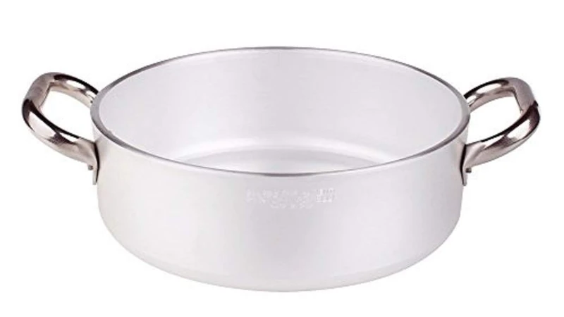 Pentole Agnelli ALMR110655 5 mm Professional Aluminum Pans, Low Radiant Cylindrical Casserole, 51.5 L