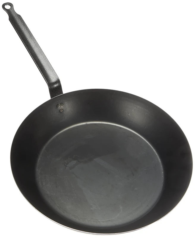 Pentole Agnelli Iron Black Steel Lightweight Frying Pan With Iron Handle, Diameter 28 Cm.