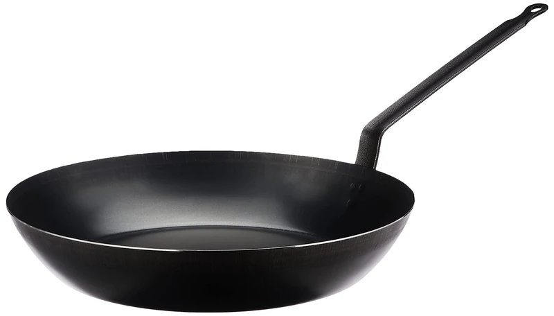 Pentole Agnelli Iron Black Steel Lightweight Frying Pan With Iron Handle, Diameter 32 Cm.