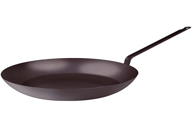 Pentole Agnelli Iron Black Steel Lightweight Frying Pan With Iron Handle, Diameter 40 Cm.