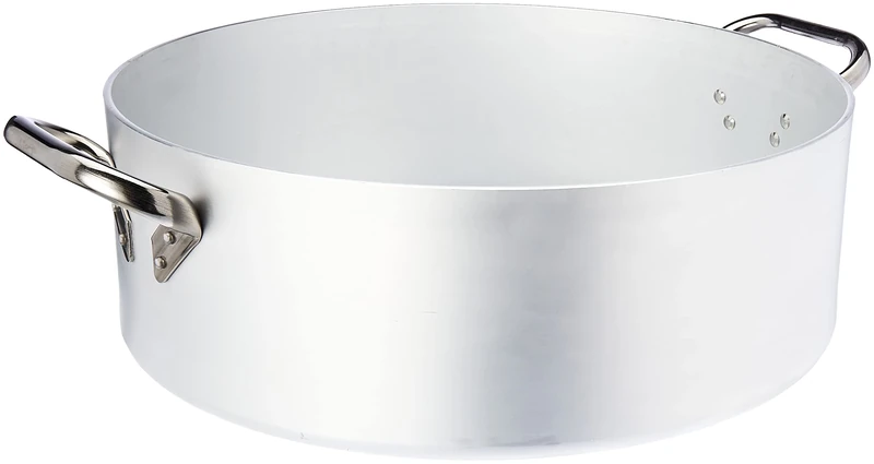 Pentole Agnelli ALMR110650 5 mm Professional Aluminum Pans, Low Radiant Cylindrical Casserole, 32 L