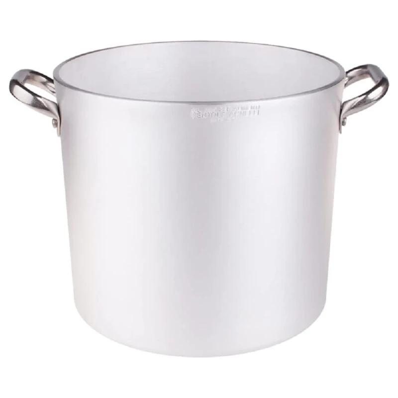 Pentole Agnelli Aluminium Professional Radiant Cylindrical Stockpot With 2 Handles, Diameter - 20 Cm.