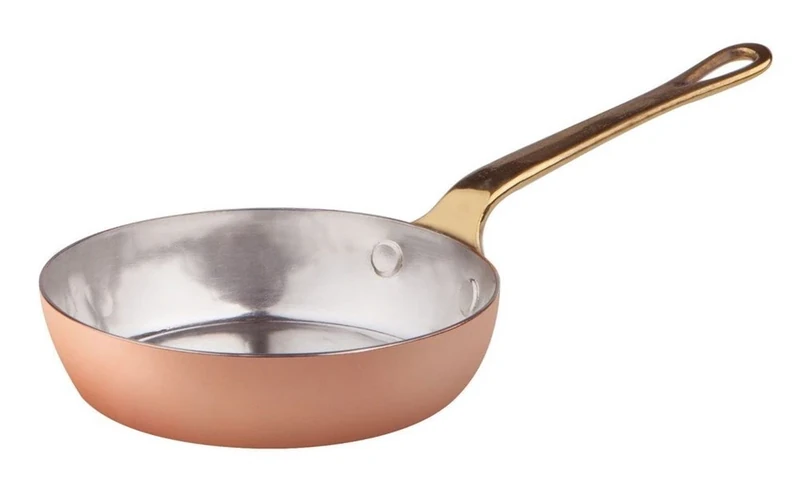 Pentole Agnelli Collection 1932 Little Serving Pan, Diameter 10 Cm, Copper/Silver, 10 x 10 x 2.7 cm