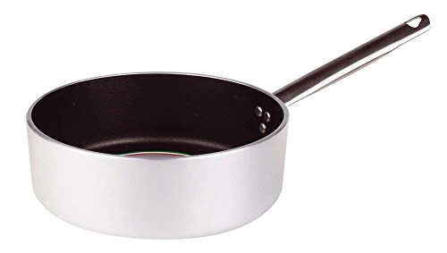 Pentole Agnelli Aluminium Anti - Adherent Professional Platinum Casserole Pan 5 Mm. Thick with One Handle, Diameter 24 Cm. - Image 1