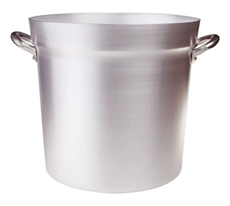 Pentole Agnelli FAMA85BS40 Aluminum Tomato Pot with 2 Handles, North Type, Diameter 40 cm, 50.2 Liters, Silver