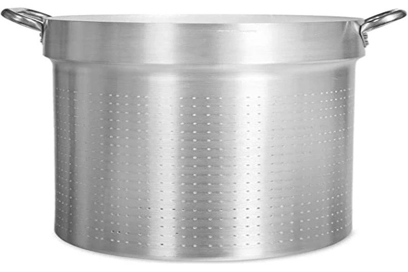 Pentole Agnelli Professional Aluminium 3 Mm. Cylindrical Colander With 2 Handles, Diameter 40 Cm.