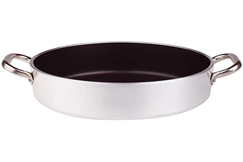 Pentole Agnelli Aluminium Anti - Adherent Professional Casserole Pot 5 Mm. Thick With 2 Handles, Diameter - 40 Cm.