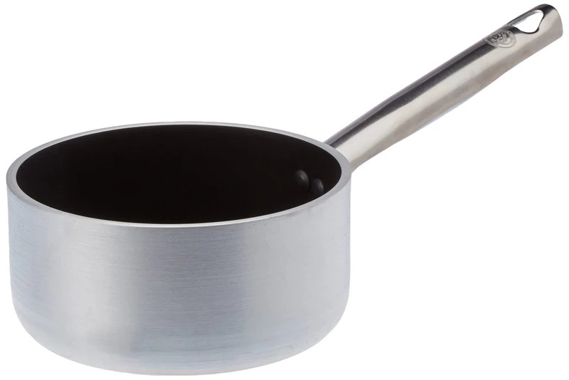 Pentole Agnelli Aluminium Anti - Adherent Professional 5 Mm. Saucepan With Tubular Handle, Diameter 16 Cm.