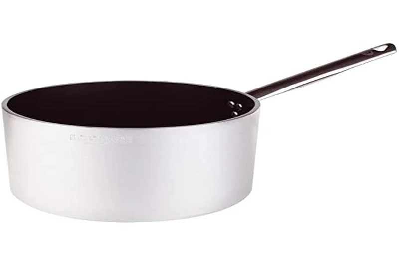 Pentole Agnelli Aluminium Anti - Adherent Professional 5 Mm. Saucepan With Tubular Handle, Diameter 18 Cm.