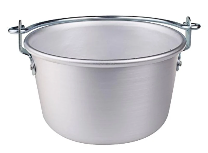 Pentole Agnelli Family Cooking Aluminium Polenta Pot With Bowed Handle And Rim, Diameter 36 Cm.