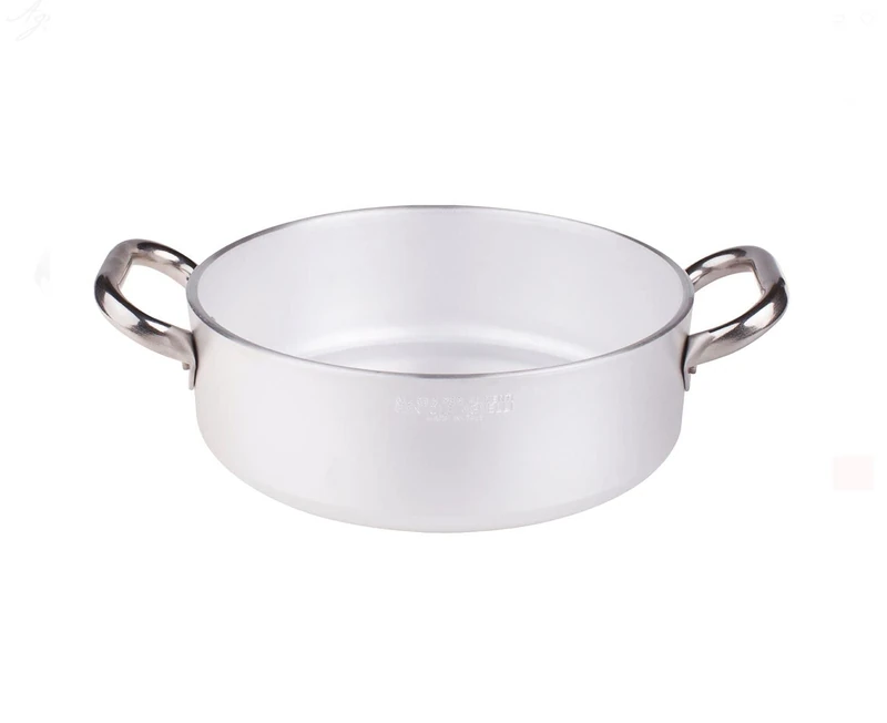 Pentole Agnelli ALMR110645 5 mm Professional Aluminum Pans, Low Radiant Cylindrical Casserole, 23 L