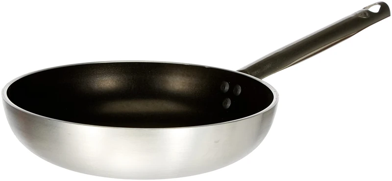 Pentole Agnelli ALSA2111BS24 High Countersunk Frying Pan, Aluminum, Silver, 24 cm
