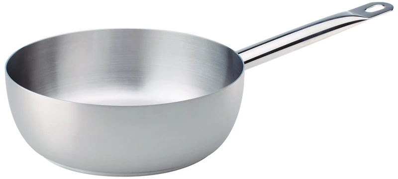 Pentole Agnelli Stainless Steel Conical Casserole Pan With 1 Handle, Diameter 24 Cm.