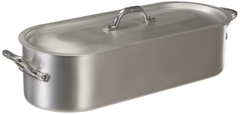 Pentole Agnelli Family Cooking Aluminium Fish - Kettle With Opaque Finish, Diameter 35 Cm.