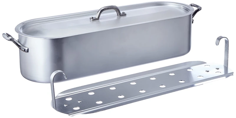 Pentole Agnelli Family Cooking Aluminium Fish - Kettle With Opaque Finish, Diameter 45 Cm.