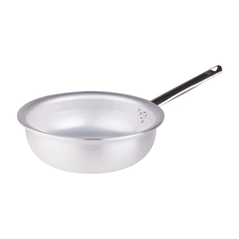 Pentole Agnelli Aluminium Professional 5 Mm. Radiant Curved Saute Pan With 1 Handle, Diameter 24 Cm.