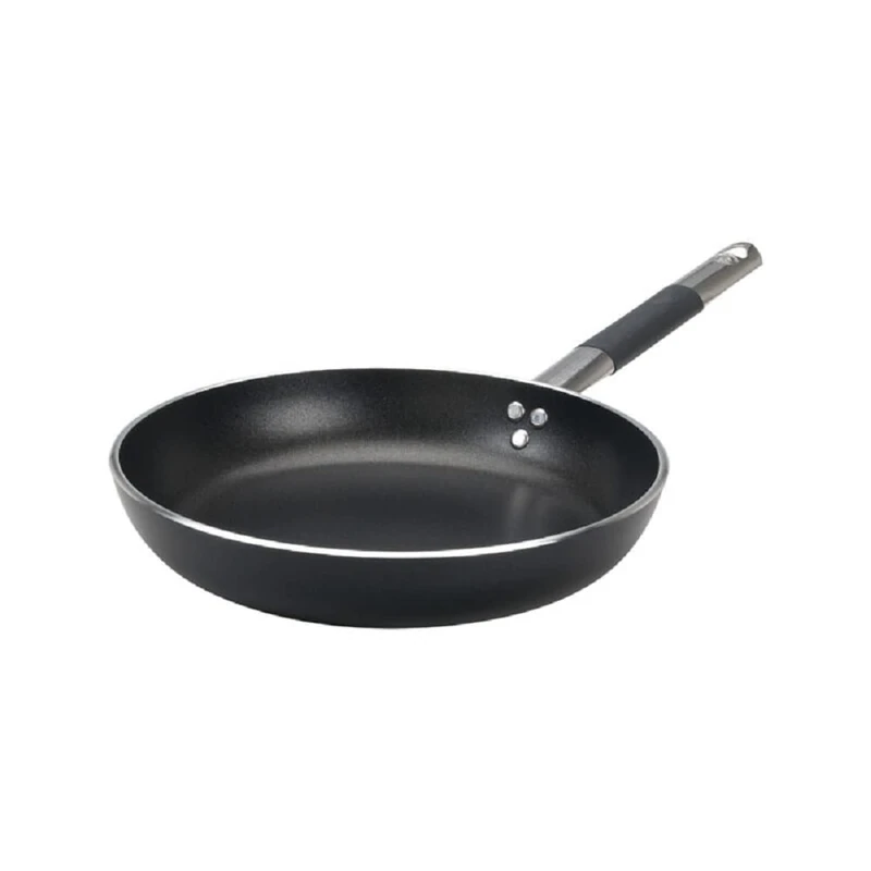 Pentole Agnelli Aluminium Black Crystal Straight Frying Pan 5 Mm. Thick With Handle, Diameter 32 Cm.