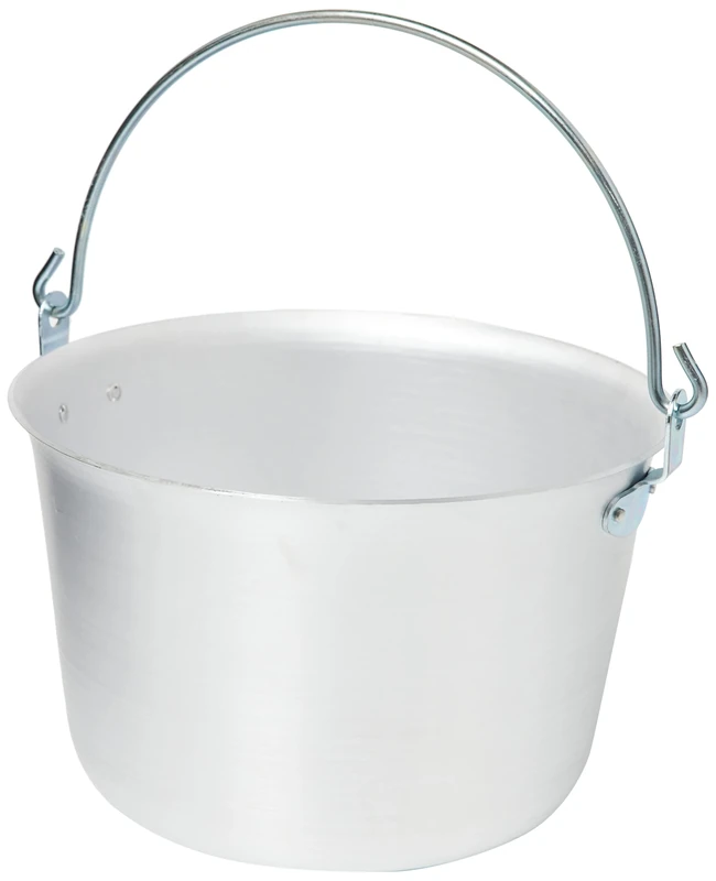 Pentole Agnelli Professional Aluminium 3 Mm. Polenta Pot With Bow Handle, Diameter 36 Cm.