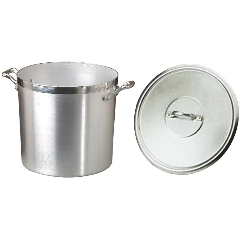 Pentole Agnelli Family Cooking Aluminium Cylindrical Stockpot with 2 Handles, Diameter-26 Cm, Metal, Multicolor, 26 cm