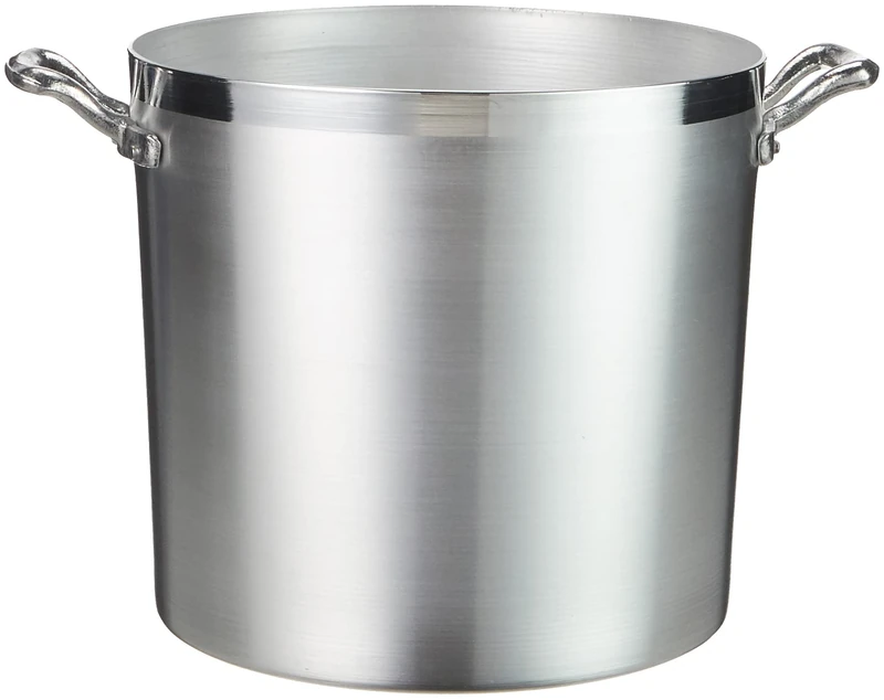Pentole Agnelli FAMA328 Family Cooking Cylindrical saucepan, in BLTF aluminum, Handles, 15 Liters, Silver