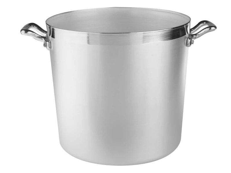 Pentole Agnelli FAMA330 Family Cooking Cylindrical saucepan, in BLTF aluminum, Handles, 20 Liters, Silver