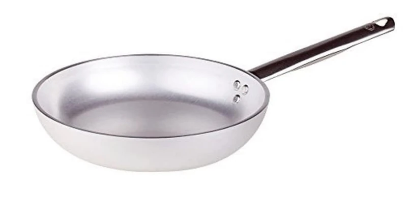 Pentole Agnelli Aluminium Professional Radiant Frying Pan 5 Mm. Thick With Tubular Steel Handle, Diameter 28 Cm.