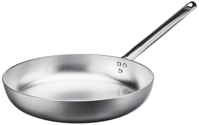 Pentole Agnelli Aluminium Professional Radiant Frying Pan 5 Mm. Thick With Tubular Steel Handle, Diameter 32 Cm.