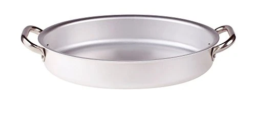 Pentole Agnelli Professional Aluminium 3 Mm. Oval Fish Pan With 2 Handles, Diameter 30 Cm.