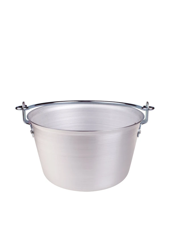 Pentole Agnelli Professional Aluminium 3 Mm. Polenta Pot With Bow Handle, Diameter 24 Cm.